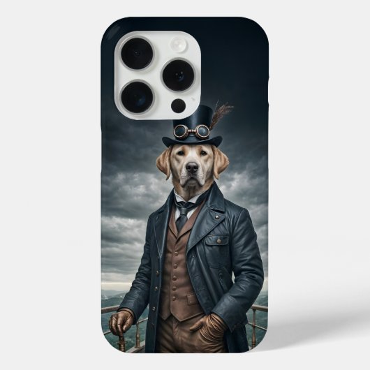 Cool Elegante Victoriaans Steampunk Labrador Dog A Case-Mate iPhone Case (Achterkant)
