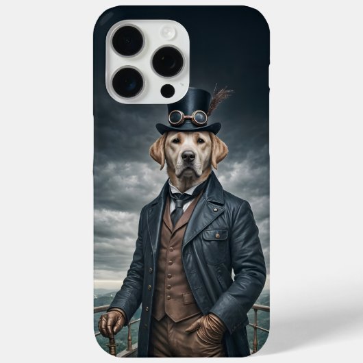 Cool Elegante Victoriaans Steampunk Labrador Dog A Case-Mate iPhone Case (Achterkant)