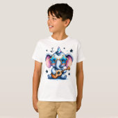 Cool Elephant Music Lover Art T-shirt (Voorkant volledig)