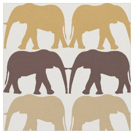 Cool Elephants Pattern Stof (Close Up)