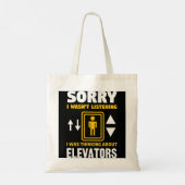 Cool Elevator Art Mannen Vrouweninspecteur Mechani Tote Bag (Achterkant)