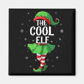 Cool Elf Christmas Girls Women Elf Squad Xmas Fami Magneet (Voorkant)