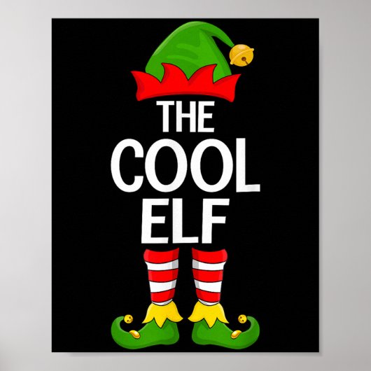 Cool Elf Xmas Matching Family Elf Squad Christmas Poster (Voorkant)