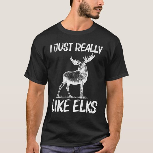 Cool Elk For Men Women Elk Deer Hunter Hunting T-shirt (Voorkant)
