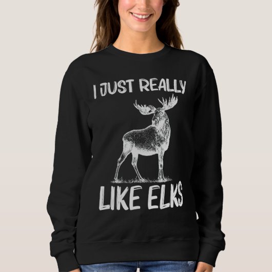 Cool Elk For Men Women Elk Deer Hunter Hunting Trui (Voorkant)