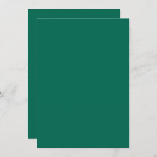 Cool Emerald Green 5 "x 7" Blank Sample Wedding Kaart (Voorkant / Achterkant)