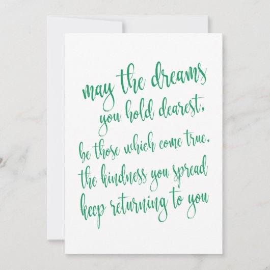 Cool Emerald Green St Patrick's Day Party Script Kaart (Voorkant)