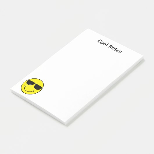 Cool Emoji Face 4 x 6 Post-it® Notes (Schuin)