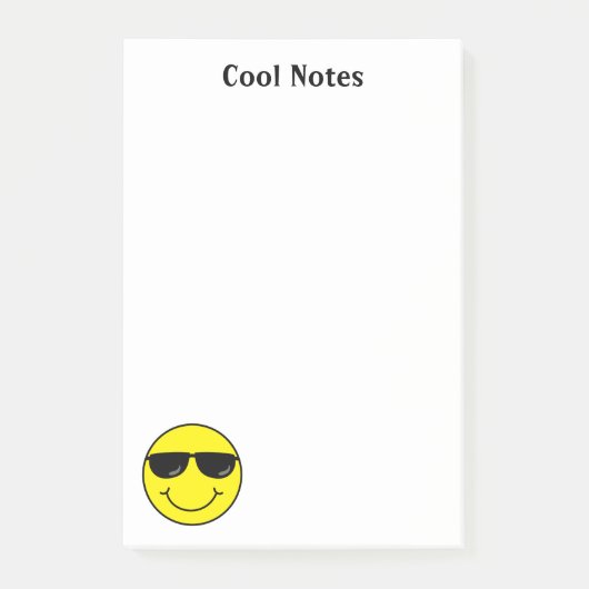 Cool Emoji Face 4 x 6 Post-it® Notes (Voorkant)