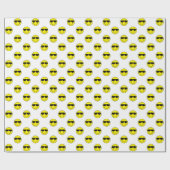 Cool Emoji Face met zonnebril Cadeaupapier (Vlak)