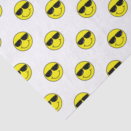 Cool Emoji Face met zonnebril Tissuepapier (Detail)