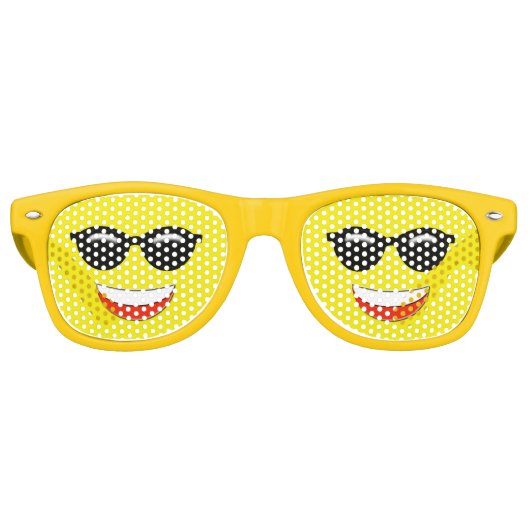 Cool Emoji Retro Zonnebril (Voorkant)