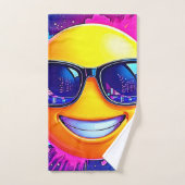 Cool 😎 Emoji Splash Fun Bad Handdoek (Handdoek)
