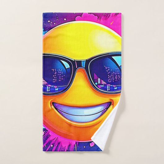Cool 😎 Emoji Splash Fun Bad Handdoek (Handdoek)