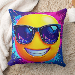 Cool 😎 Emoji Splash Fun Kussen