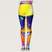 Cool 😎 Emoji Splash Fun Leggings (Voorkant)