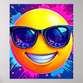 Cool 😎 Emoji Splash Fun Poster (Voorkant)