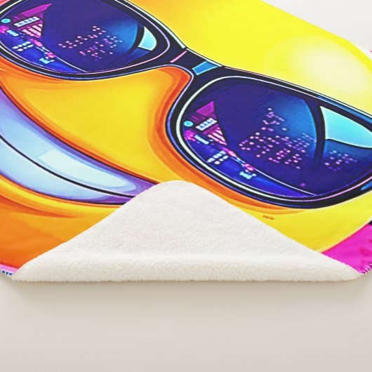 Cool 😎 Emoji Splash Fun Sherpa Deken (3/4)