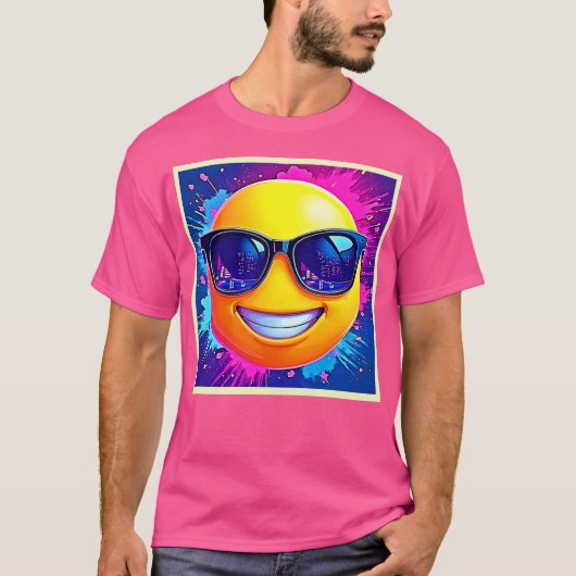 Cool 😎 Emoji Splash Fun T-shirt (Voorkant)