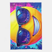 Cool 😎 Emoji Splash Fun Theedoek (Verticaal)