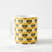 Cool Emoji with Sunglasses Coffee Mug Emoticon Cup Koffiemok (Voorkant links)