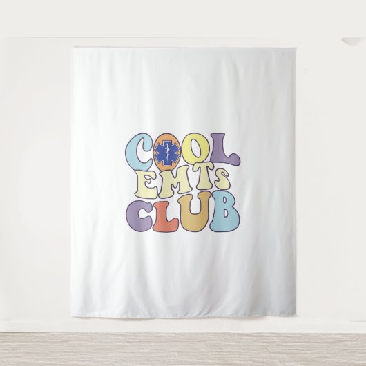 Cool Emts Club Emergency Medisch Technicus Eerst Wandkleed (Voorkant)