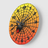 Cool en Creepy 3D spin op web Halloween Grote Klok (Hoek)