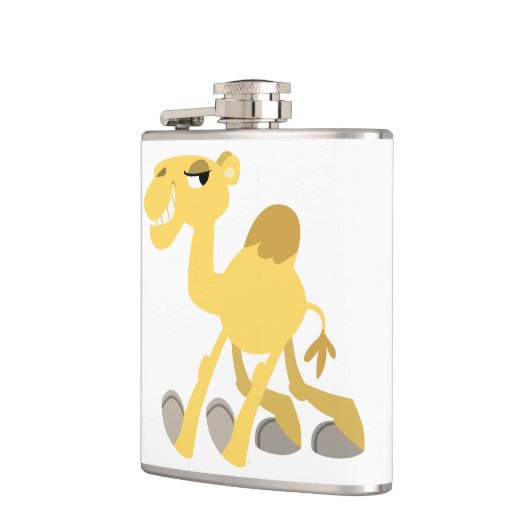 Cool en Cute Cartoon Camel Hip Flask Heupfles (Links)