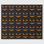 Cool en eng Jack O'Lantern face Halloween Cadeaupapier (Vlak)