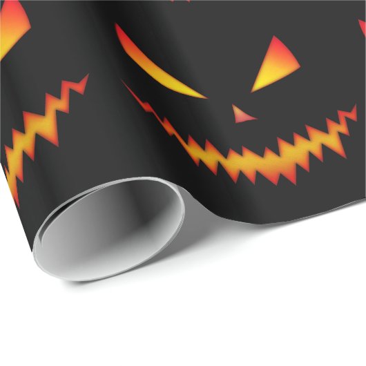 Cool en eng Jack O'Lantern face Halloween Cadeaupapier (Rol Hoek)
