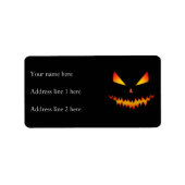 Cool en eng Jack O'Lantern face Halloween Etiket (Voorkant)