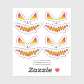 Cool en eng Jack O'Lantern face Halloween Sticker (Vel)