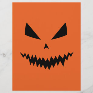 Cool en eng Jack O'Lantern gezicht Halloween flyer