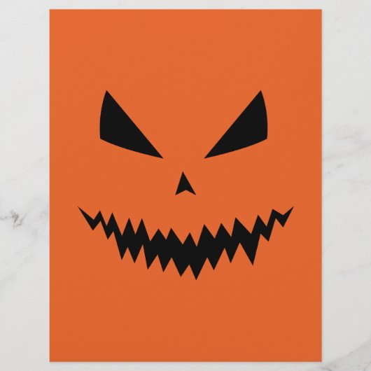 Cool en eng Jack O'Lantern gezicht Halloween flyer (Voorkant)