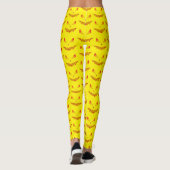 Cool en eng Jack OLantern gezicht Halloween geel Leggings (Achterkant)