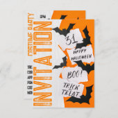 Cool en Fun, voor naar achter Halloween Kaart (Voorkant / Achterkant)