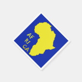 Cool en funky Geel Afrika Kaart Papier Servet (Hoek)