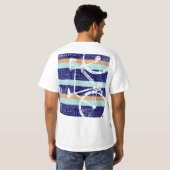 cool en gestreept, fietscultuur, grafische fiets t-shirt (Achterkant volledig)