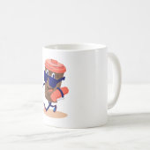 Cool en grappig koffie karakter koffiemok (Voorkant rechts)