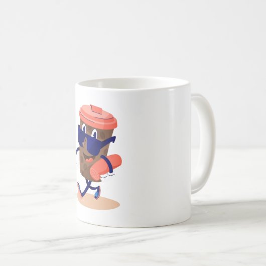 Cool en grappig koffie karakter koffiemok (Voorkant rechts)