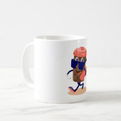 Cool en grappig koffie karakter koffiemok (Voorkant links)