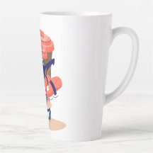 Cool en grappig koffie karakter