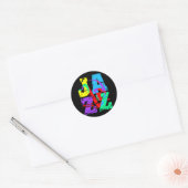 Cool en hip Jazz Ronde Sticker (Envelop)