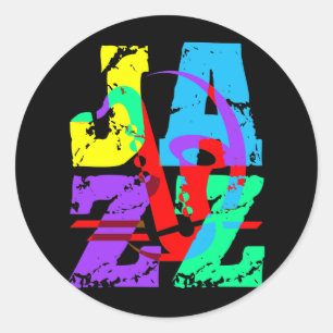 Cool en hip Jazz Ronde Sticker