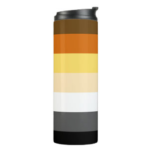 Cool en klassieke Gay Bears Pride-vlag Thermosbeker