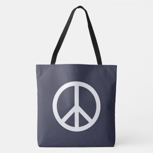 Cool en Klassieke Vrede Tote Bag (Voorkant)