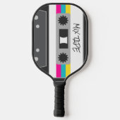 Cool en kleurrijk Ik hou van de jaren 80 | Naam Pickleball Paddle (Achterkant)