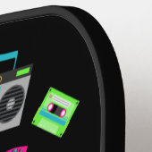 Cool en kleurrijk Ik hou van de jaren 80 | Naam Pickleball Paddle (Links Detail)