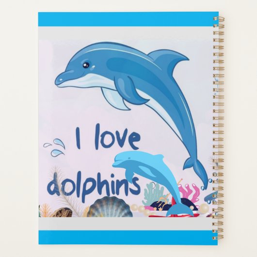 Cool en kleurrijke l Liefde Dolfijnen Quotes Naam Planner (Achterkant)