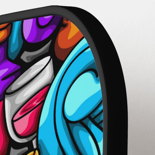 Cool en kleurrijke Las Vegas Casino Gokken Doodle Pickleball Paddle (Links Detail)